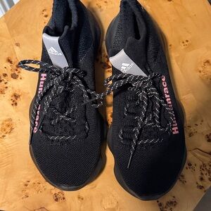 Pharrell Human Race Adidas Black and Pink Running Shoes